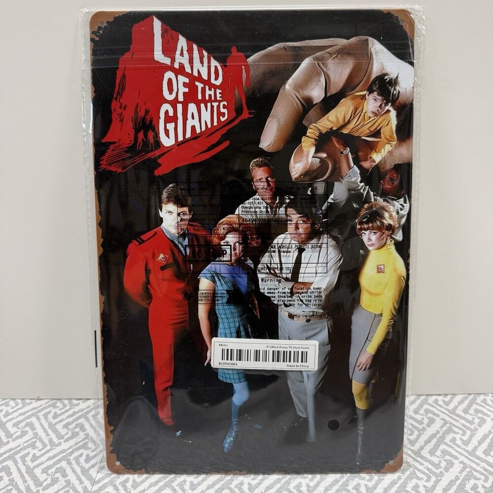 Retro Land of the Giants Metal Tin Sign - 8x12 Classic Sci-Fi TV Show Poster NIP